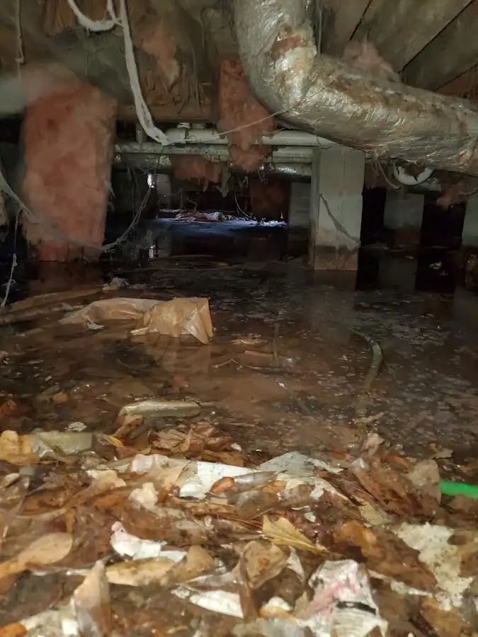Crawl space flood assessment for Commercial Water Damage Restoration in Enumclaw